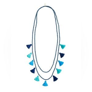 Vineyard Vines Wrap Layered Tassel Necklace